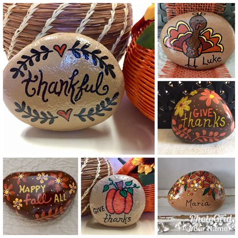 thanksgiving rock painting ideas|More.